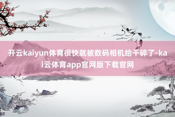 开云kaiyun体育很快就被数码相机给干碎了-kai云体育app官网版下载官网