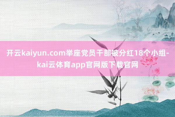 开云kaiyun.com举座党员干部被分红18个小组-kai云体育app官网版下载官网