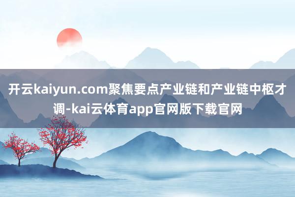 开云kaiyun.com聚焦要点产业链和产业链中枢才调-kai云体育app官网版下载官网